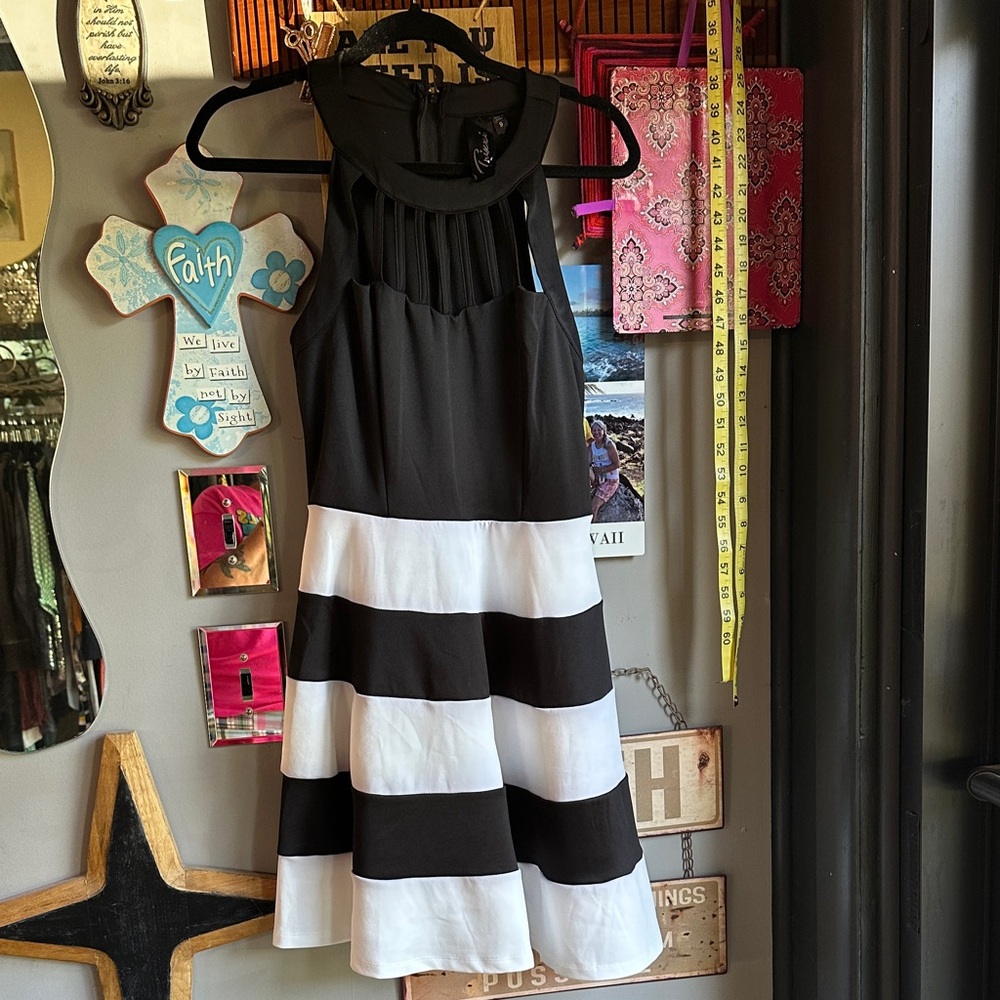 Trixxi Stylish Black and White Dress